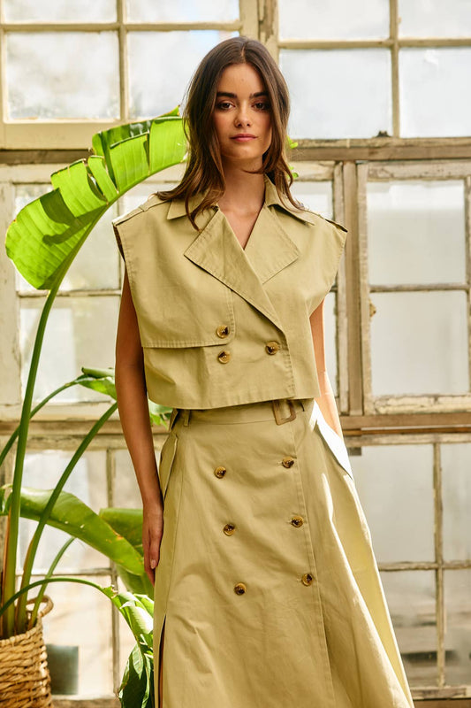 The Monaco trench skirt set