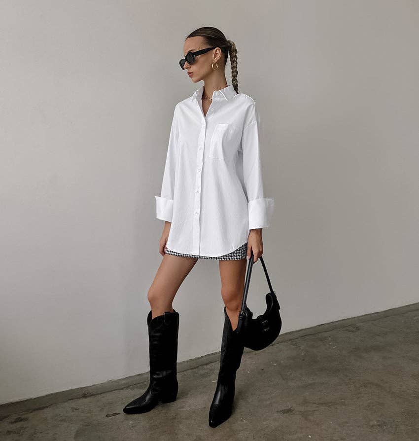 Ivory Oversized Luxe Shirt