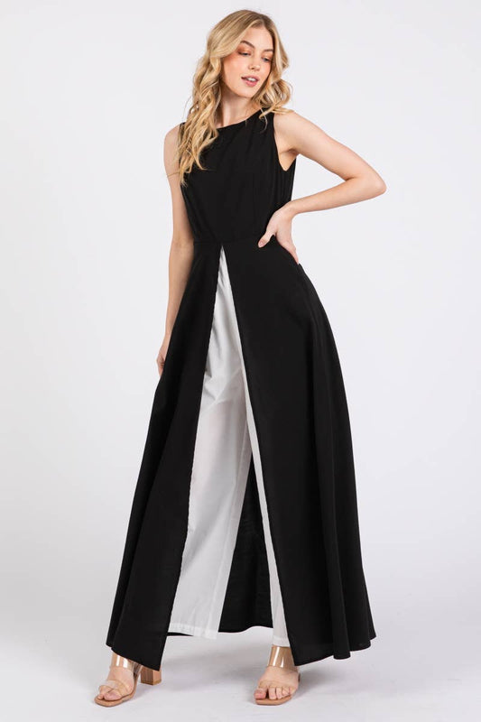 Giovy Sleeveless Jump-suit BLACK