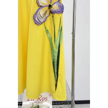 Golden Bloom Luxe Skirt Set
