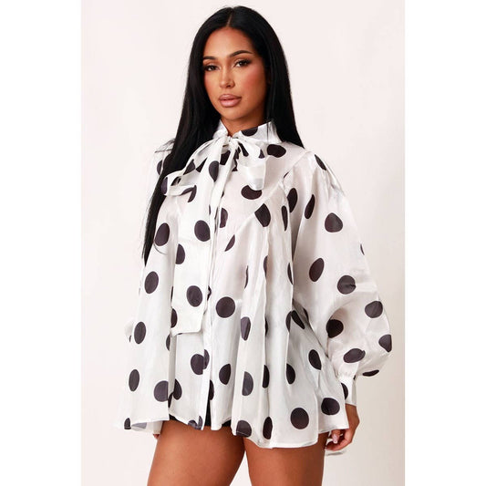 SPOTLIGHT CHIFFON BOW BLOUSE