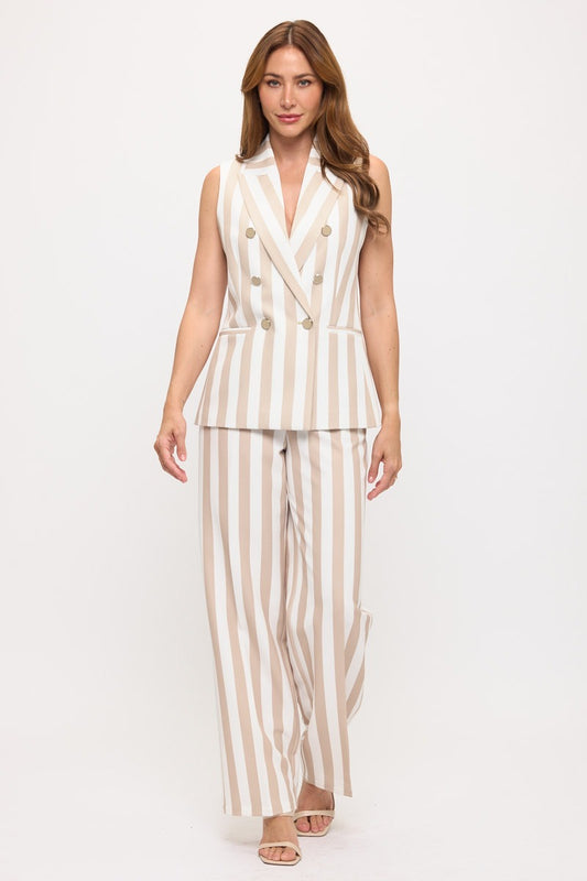 Savanna Power Stripe Vest Set