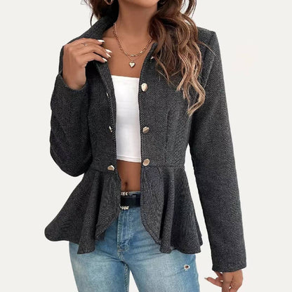 Impressive Classic Lightweight Collared Long Sleeve Blazer