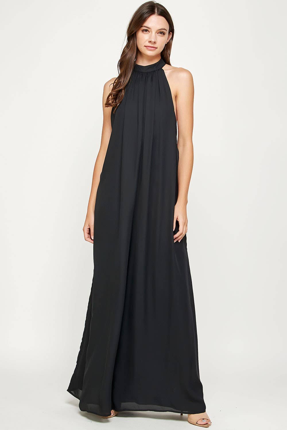 Halter Neck Flared Jumpsuit