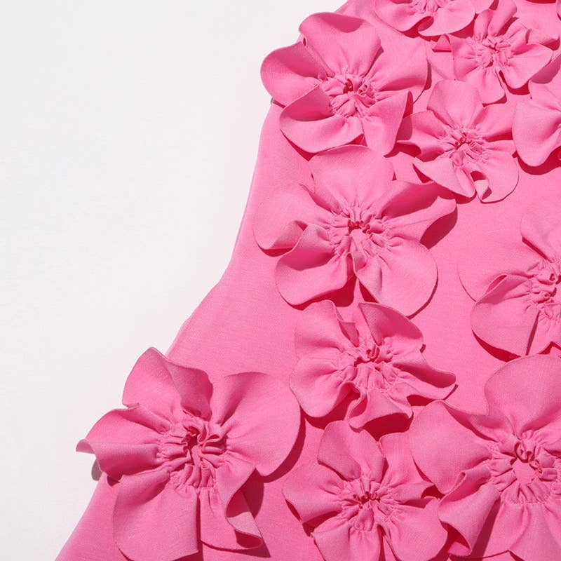 3D Flower Short Dress