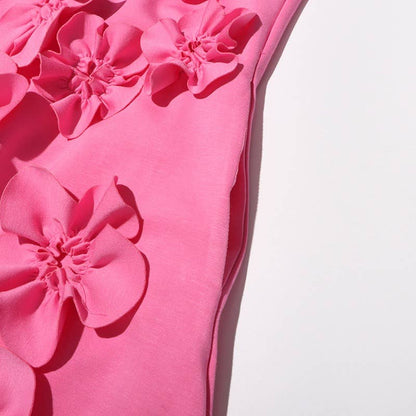 3D Flower Short Dress