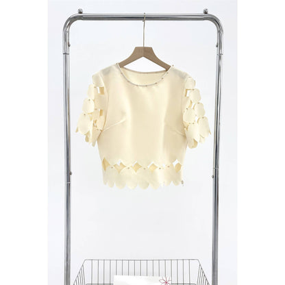 Ivory Sculpted Statement Top