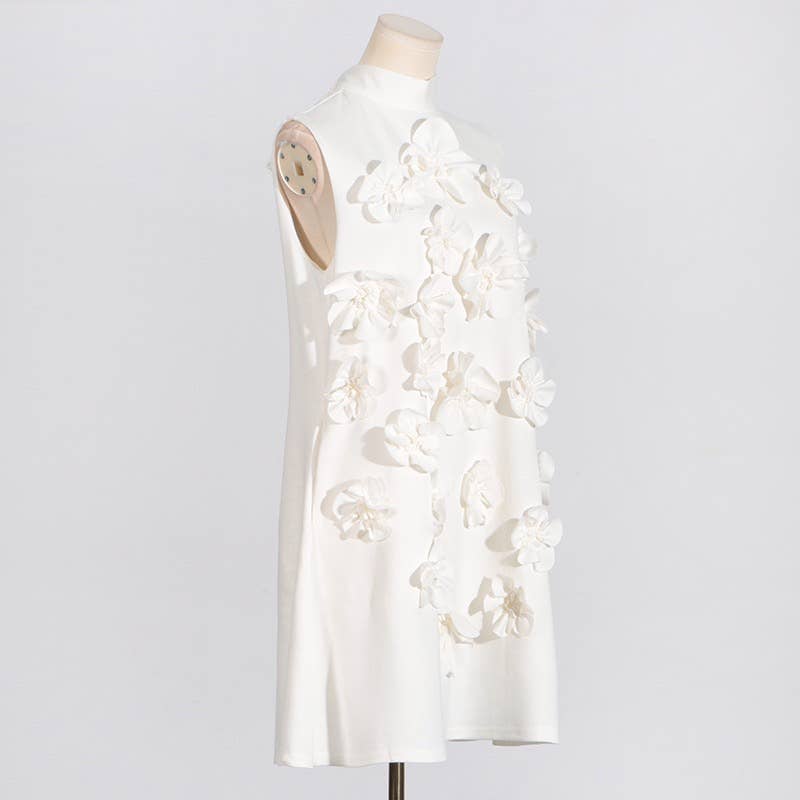 3D Flower Short Dress
