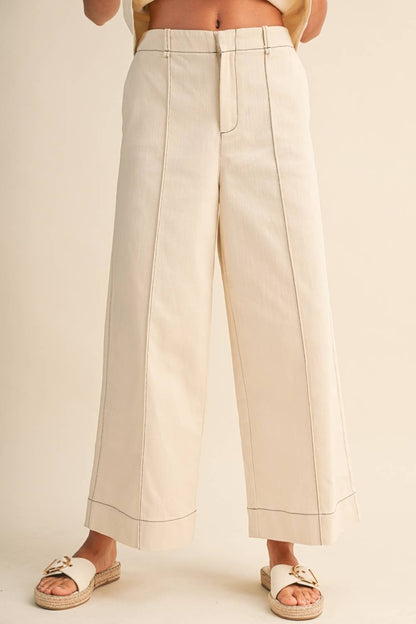 IST6309 SLEEVELESS VEST JACKET AND STRAIGHT FIT PANTS SET