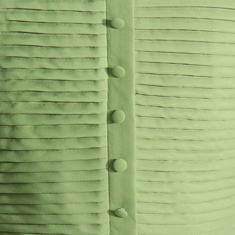 SET083 Sultry Wrap-Top & Pleated Skirt Ensemble