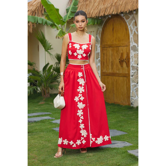 BOHO BLOOM COASTAL CHIC SKIRT SET