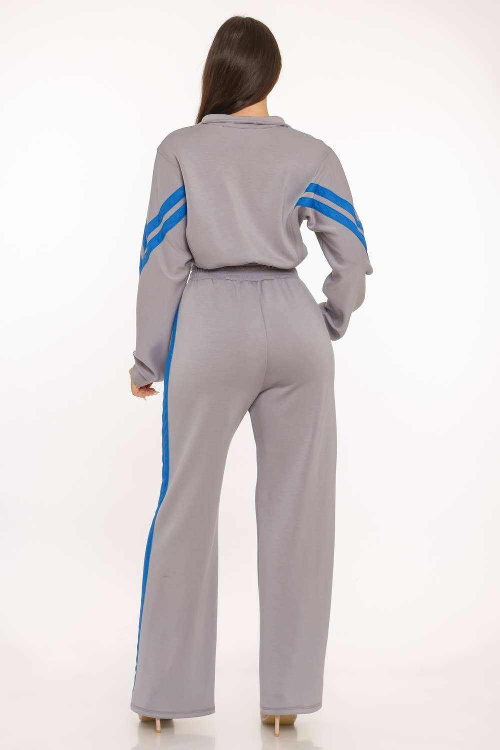 Scuba Sports Mesh Tape Front Zip Up Jacket And Pants Set