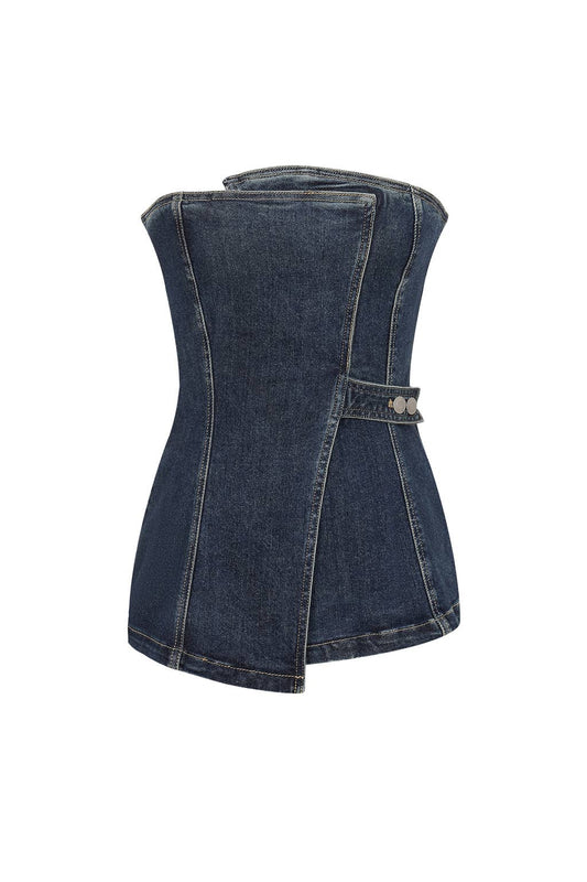 Midnight Sculpt Denim Corset