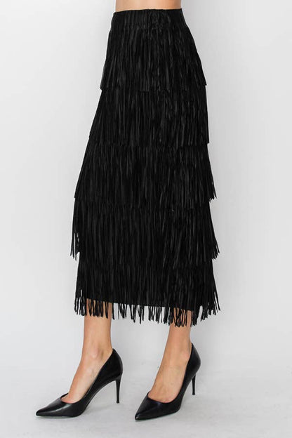 LONG FRINGE SKIRT