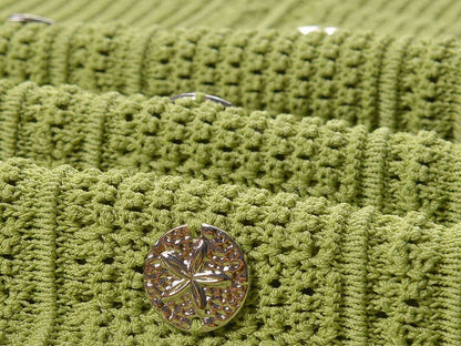 SET-36 Chic Summer Waist Tassel Knitted Skirt and Vest Set