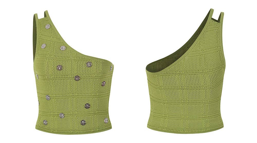 SET-36 Chic Summer Waist Tassel Knitted Skirt and Vest Set