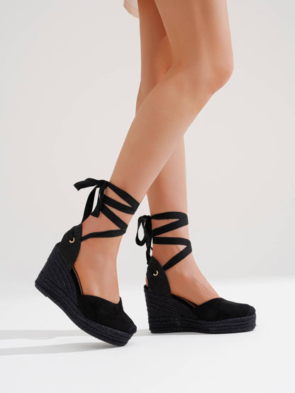 Basic High Wedge Espadrille Sandals