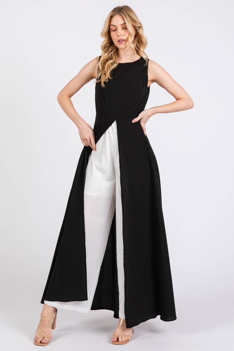 Giovy Sleeveless Jump-suit BLACK