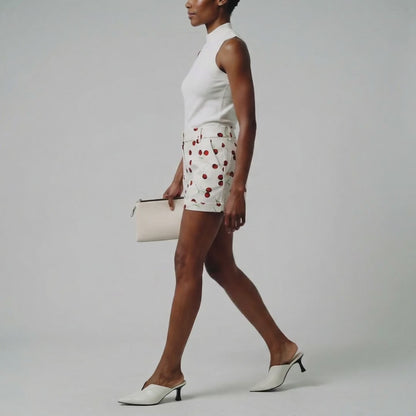 Cherry Chic Tailored Shorts